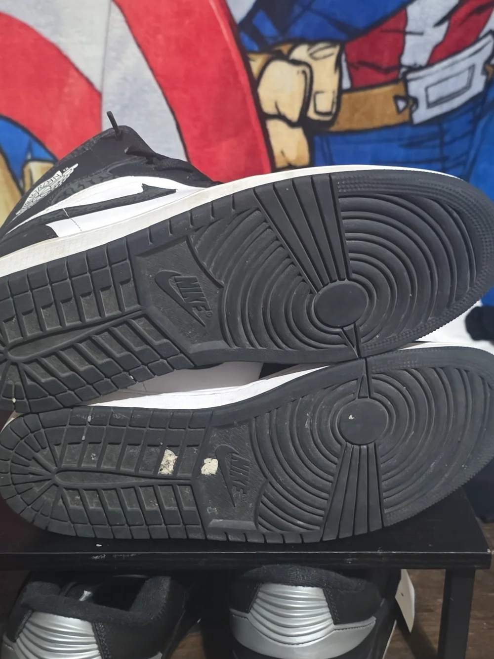 Jordan Black and White High-Top Sneakers - Men